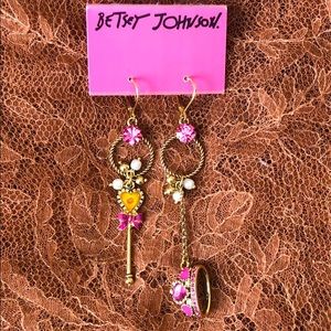 Betsy Johnson Crown and Scepter Earrings